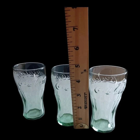 Vtg Set of 6 green glass coca cola - Picture 6 of 6